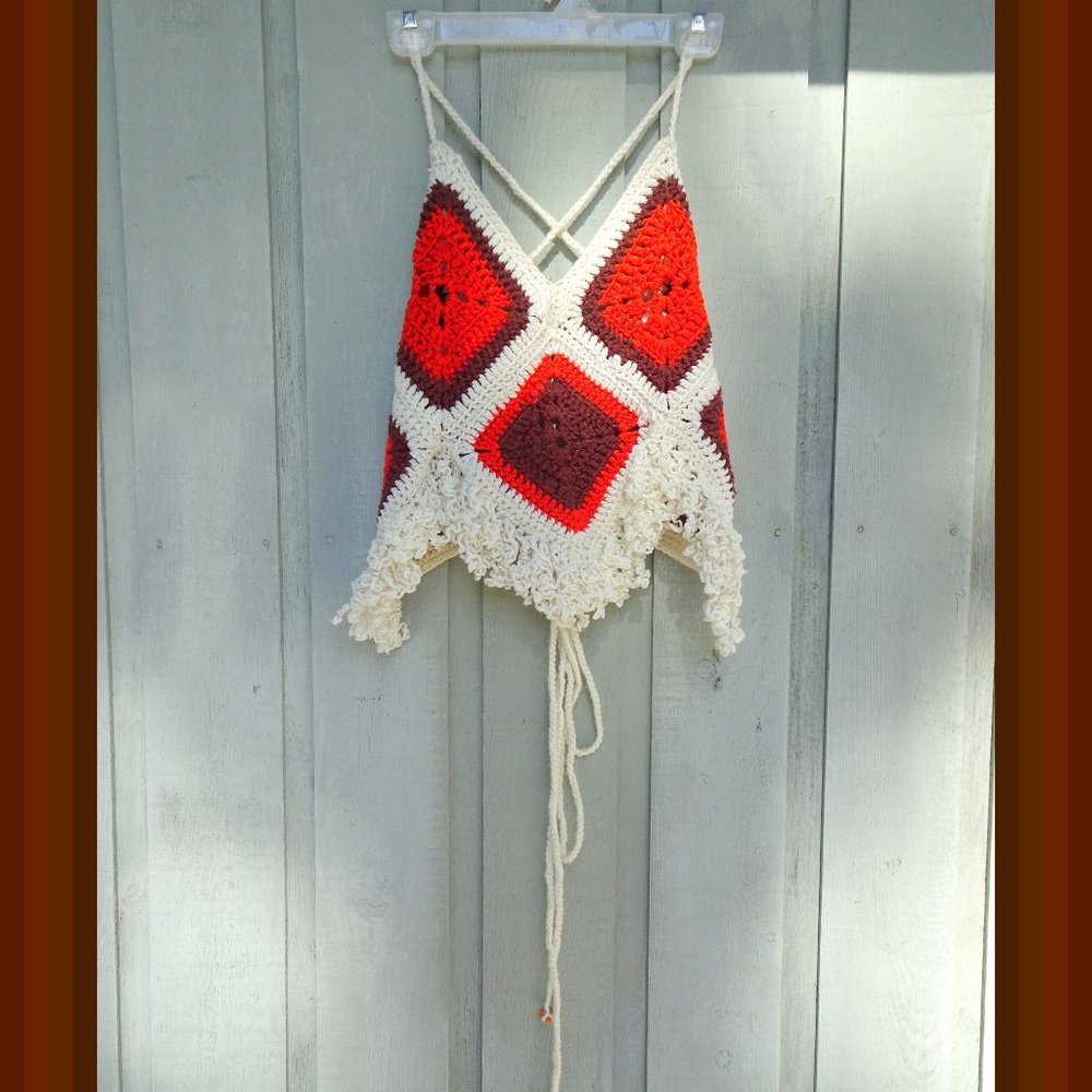 handmade crochet festival top